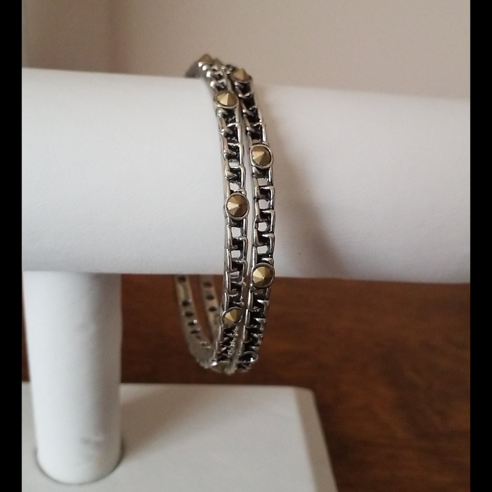 2 Slip On Cuff Bracelets